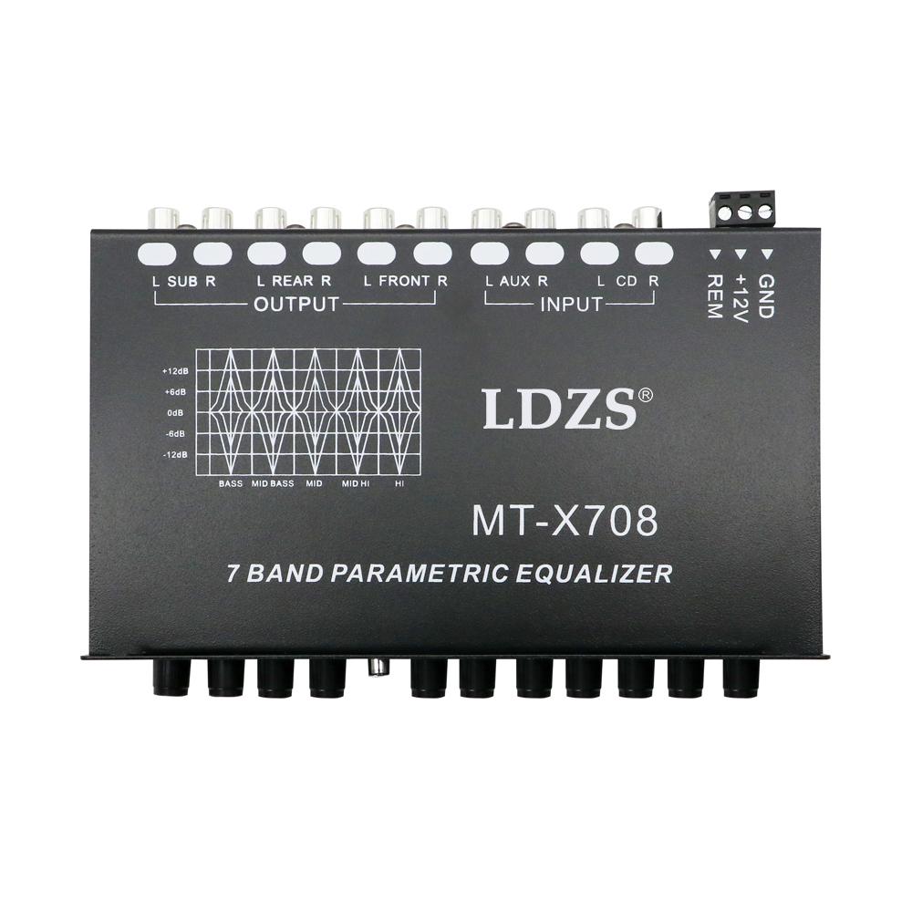 Профессиональный 7-полосный автомобильный эквалайзер Многофункциональный автомобильный аудио EQ Тюнинг Кроссовер Усилитель Параметрический эквалайзер Автомобильный