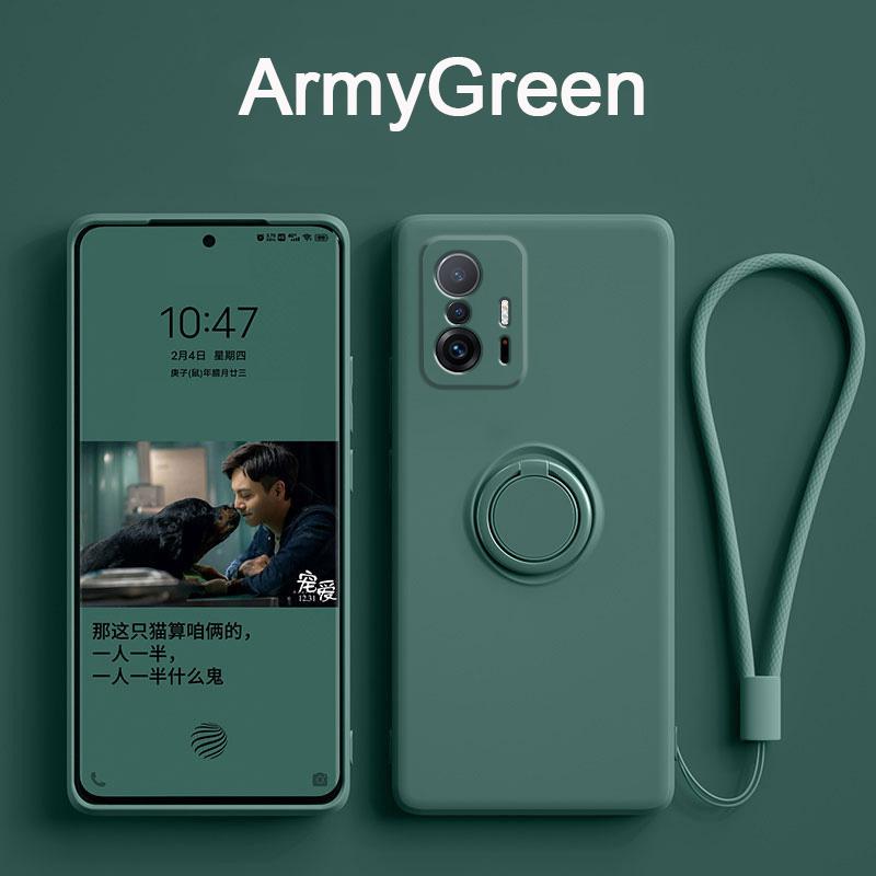 Luxury Magnetic Silicone Case Xiaomi Mi 10 10T Lite 11 11T 11i 5G NE Redmi Note 10s 11s 9 9s 9A 9AT 9C 8 8T POCO F3 Soft Full Cover Ring Holder Stand