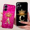 Чехол-бампер для Infinix Smart 20, роскошный, с начальными буквами от A до Z, корона, мягкий силикон, задняя крышка для Infinix Smart20 X6840 X6840B, корпус