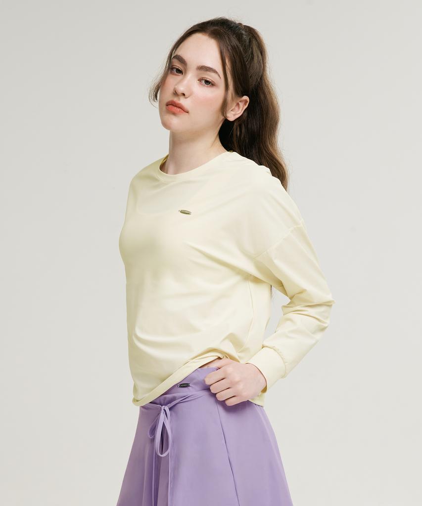 Leijibi Air Pastel Струна Свободный крой Женский с длинным рукавом Защита от солнца Кокосовое молоко