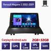 9-дюймовый автомобильный радиоприемник Carplay для Renault Megane 2 2002-2009, автомобильный мультимедийный видеоплеер, GPS-навигация, WIFI, 2 + 32 ГБ