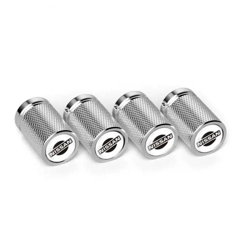 4Pcs Car for Nissan Wheel Tire Valve Caps Stem Protection Covers Micra Qashqai GTR Nismo 350Z Kicks Maxima X-Trail NV200 Versa