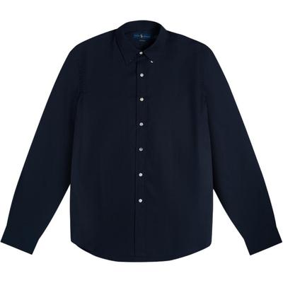 Polo однобортная рубашка с длинным рукавом, мужские рубашки, цвет черный 710691984-002