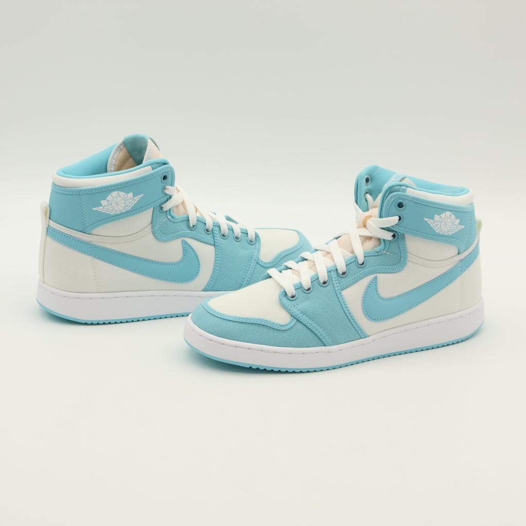 DO5047-411 Nike Air Jordan 1 High KO Выбеленный Аквамариновый Синий Белый Мятно-Зеленый (Мужской)