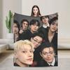 Пледы San Ateezs Kpop Флисовый Текстиль Декор Портативный Ультра-Мягкий Плед Для Дома Дивана Постельного Белья