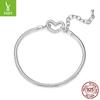 S925 Sterling Silver Simple Love Basic Bracelet, Classic Versatile Snake Bone Chain Bracelet Bracelet