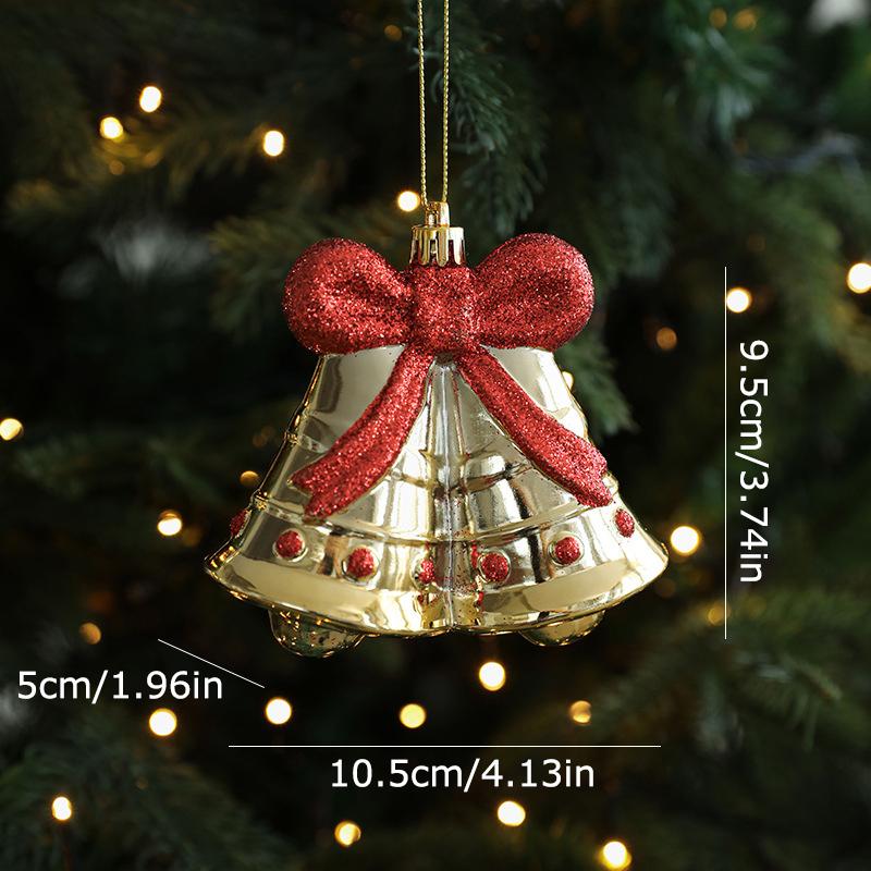 Рождество 2025 Блестящие Рождественские Елочные Украшения Мультяшный Кот Медведь Атмосферный Декор Имитация Колокольчика Домашние Вечериночные Украшения 4 Стиля