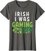 Irish I Was Gaming Funny Saint Patricks Day Gamer Ladies' Crewneck T-Shirt