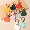 Leather Key Chain Fashion Leather Heart Shape Keychain Women Car Key Holder Home Key Ring Charm Bag Car Pendant Gift