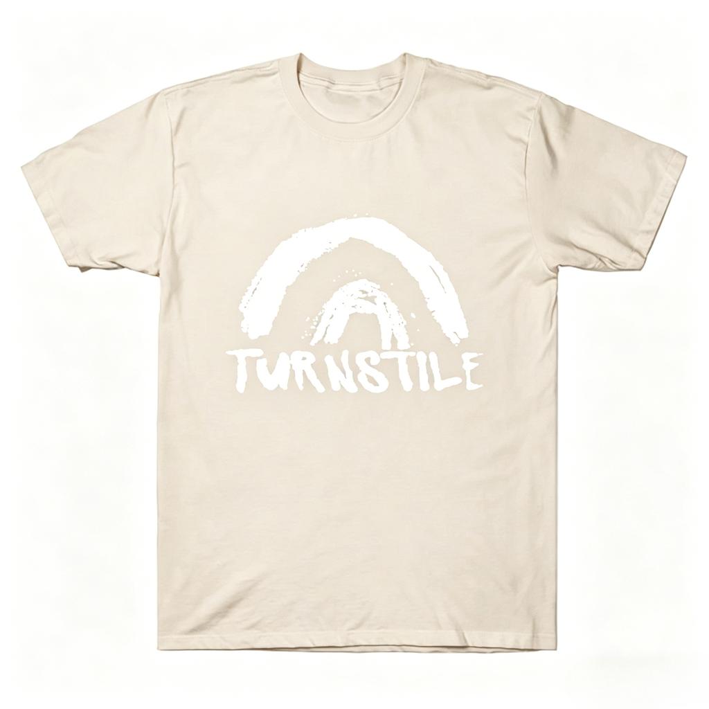 Turnstile DOUBLE RAINBOW Tee Turnstile Band Tshirt Cotton Unisexs Clothing Graphic Print Rock Streetwear Summer New T Shirt