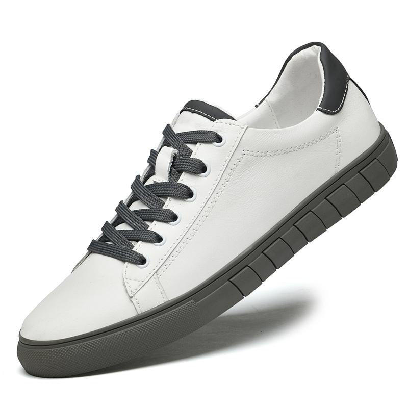 Мужская обувь из натуральной кожи, скейтборд, стильные высококачественные мужские кроссовки со шнуровкой, удобные классические кроссовки на плоской подошве