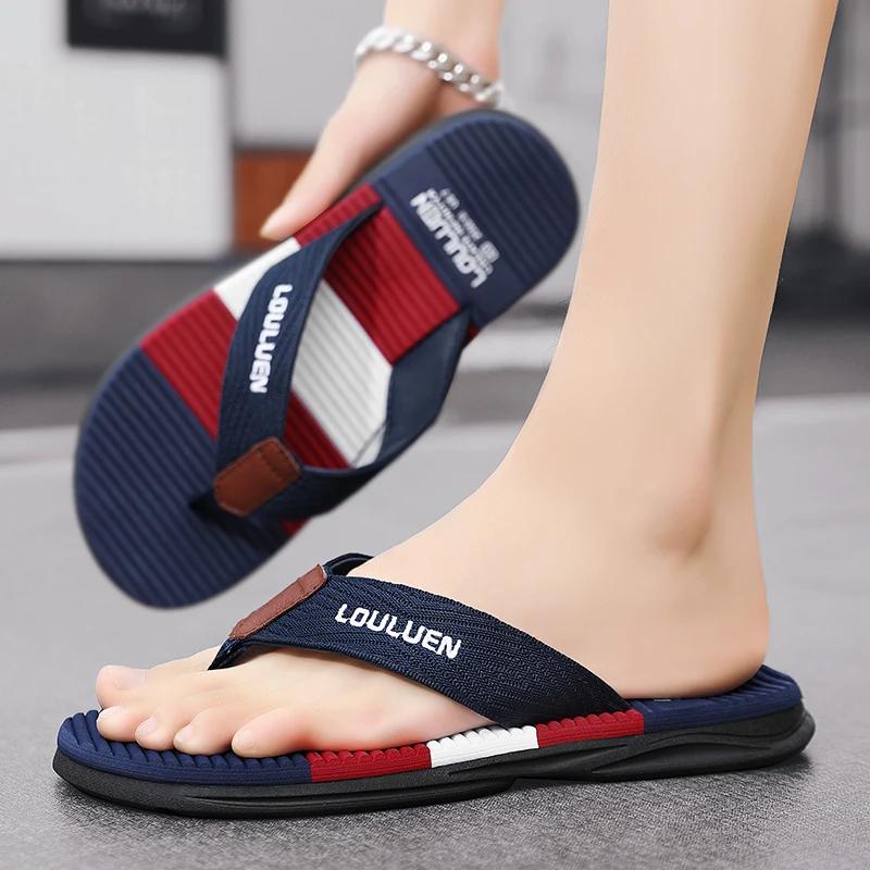 Летние легкие мужские шлепанцы мужские пляжные тапочки домашние шлепанцы Chanclas De Hombre Playa домашние шлепанцы цветные шлепанцы соответствующие мокасины