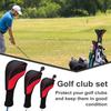 3Pcs Golf Club Head Cover Mesh Golf Club Headcovers with Interchangeable No. Tags