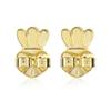 2 Ps 0.39x0.55in Crown Earring Backs Replacements for Posts Earring Backings Secure for Studs Hypoallergenic Locking