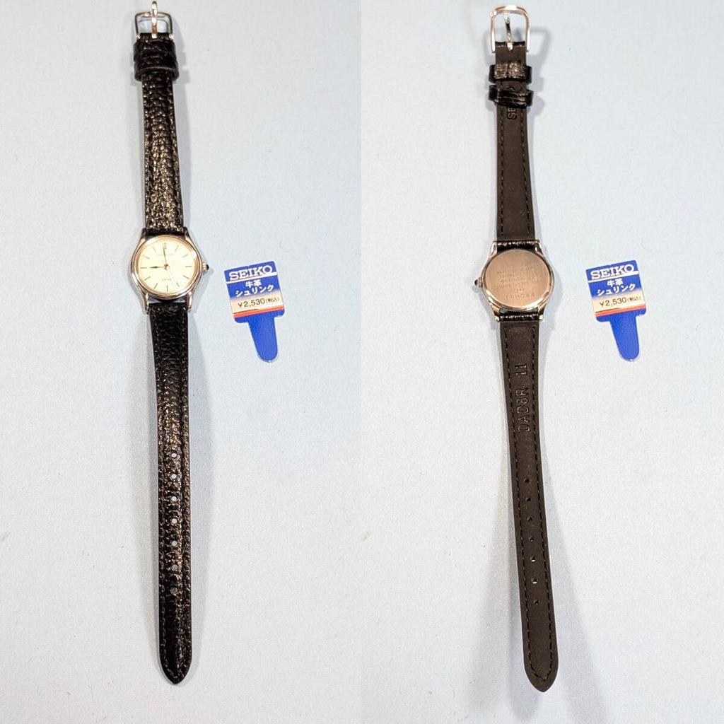 SEIKO Excelline батарея и ремешок рабочие Ремешок от женских часов, заменен, состояние. . (К-04)
