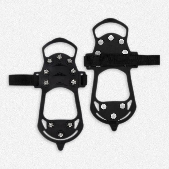 1 пара обуви с ледоступами, сцепление, устойчивая к коррозии, износостойкий силикон, 10 шипов