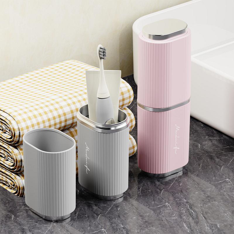 Роскошный дорожный набор для ухода за зубами: Стакан для мытья, Зубная кружка, Подставка для зубных щеток, Зубная щетка, Зубная паста, Коробка для хранения