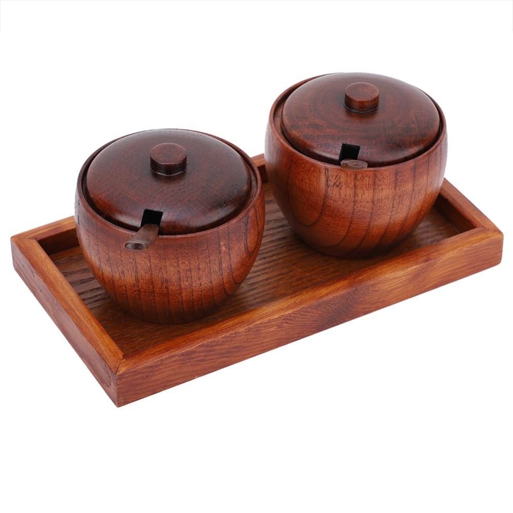 1 Set Matching Mini Spice Spoon Storage Jar Support Tray Included Organizer Set Barbecue Seasoning