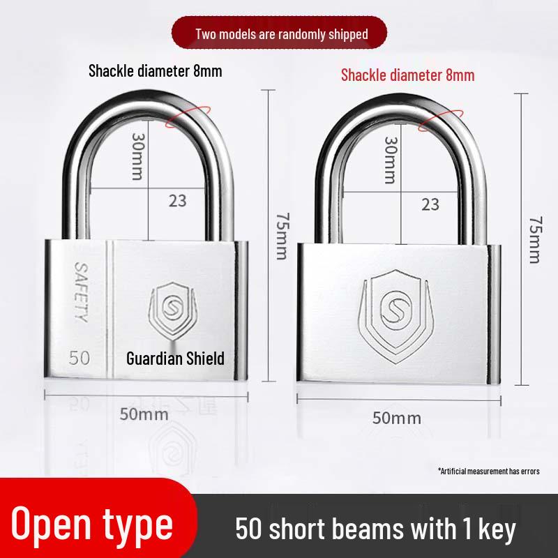 Waterproof & Rustproof Universal Padlock for Home & Dorm, Stainless Steel Look, One Key to Multiple Locks