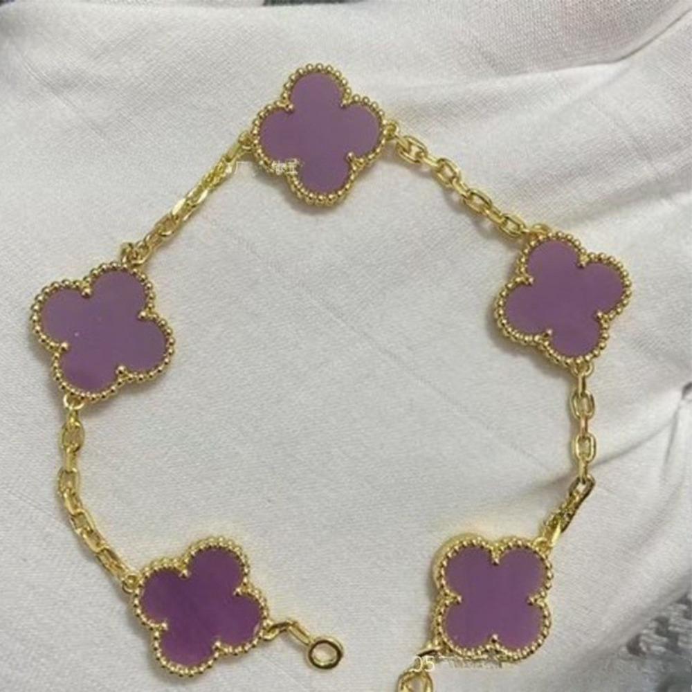 Высококачественный браслет из красного халцедона с лазерной гравировкой «Четырехлистный клевер» и «Пятицветник», из розового золота 18 карат, ювелирное изделие класса люкс, подарок для девушки