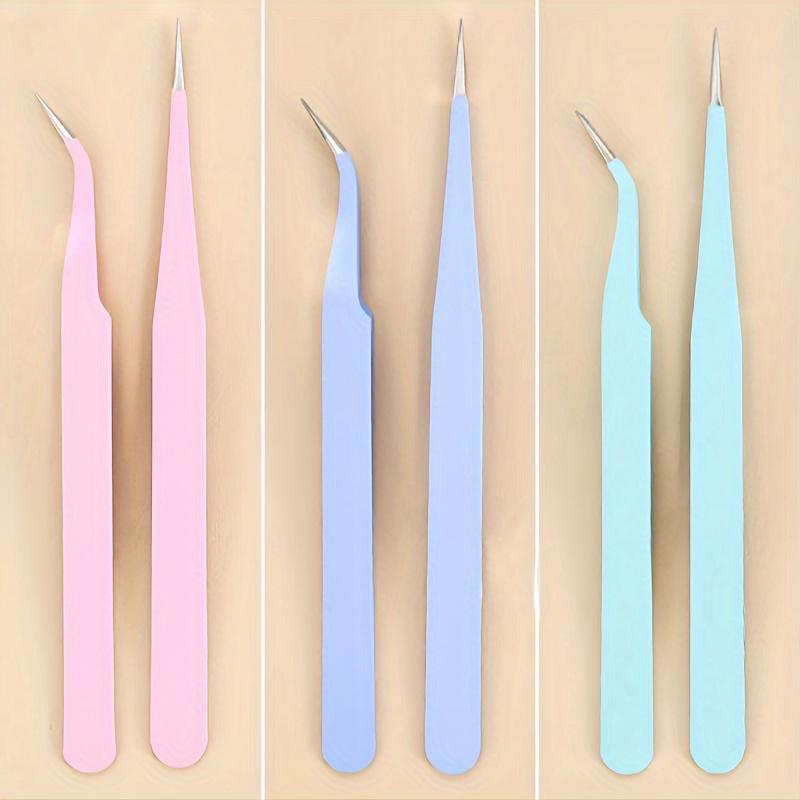 2 шт., пинцеты из нержавеющей стали, цветные пинцеты, пинцеты Guka