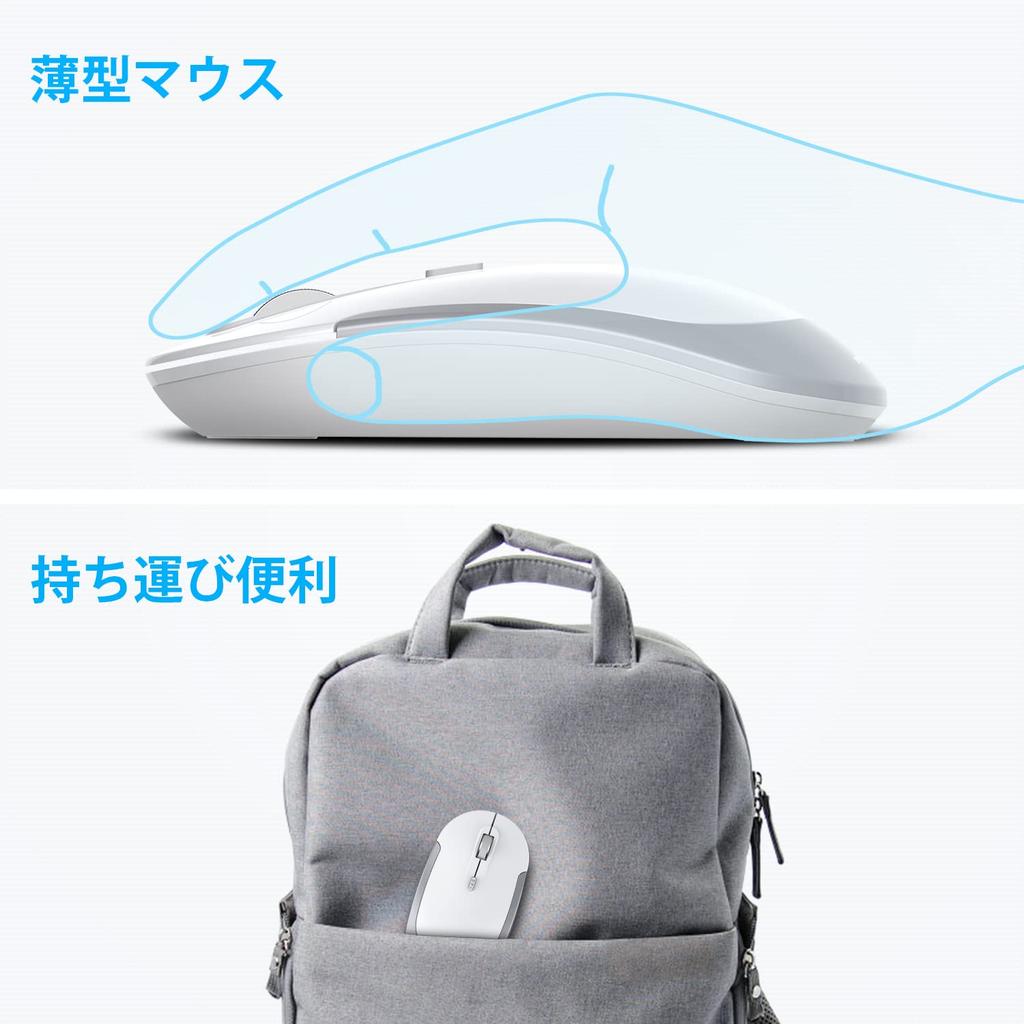 IClever Беспроводная мышь, высокая совместимость с Mac и GMN41S, тонкая, тихая, 2,4 ГГц, легкая, 3 уровня DPI, энергосберегающая, точная, компактная,