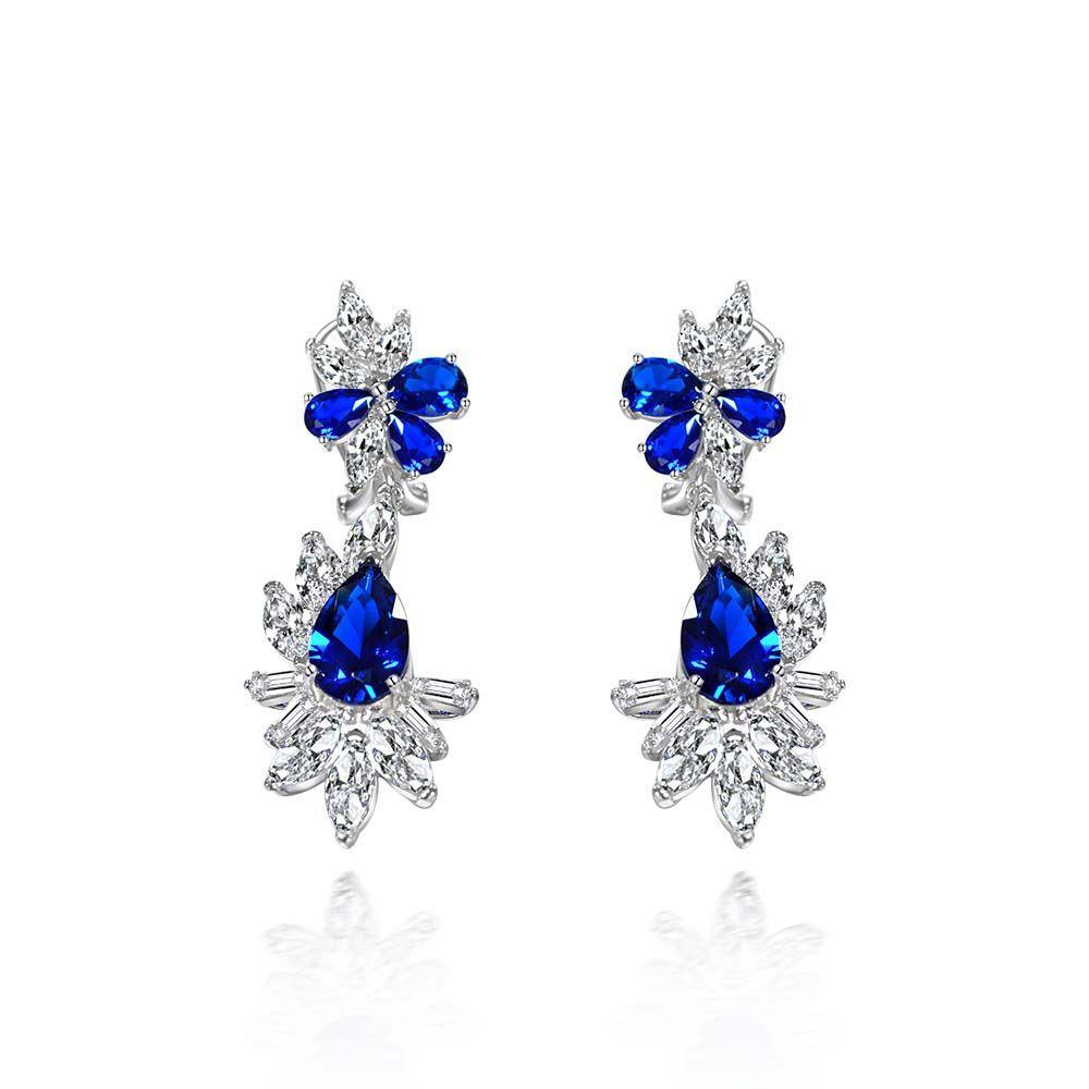 Gica Gema Серьги с высокоуглеродистыми бриллиантами, стерлинговое серебро 925 пробы, уникальный дизайн, романтические изящные серьги, ювелирные изделия, подарки для свадебной вечеринки, новый тренд, 8*12 мм