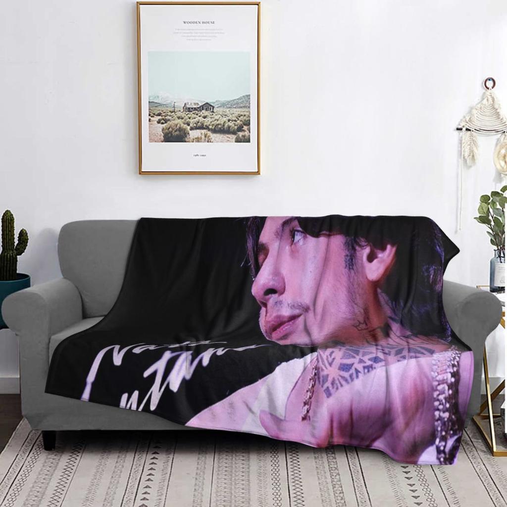 N-Natanael Canos Blue Rapper Blankets Soft Warm Flannel Throw Blanket Plush for Bed Living Room Picnic Travel Home Couch