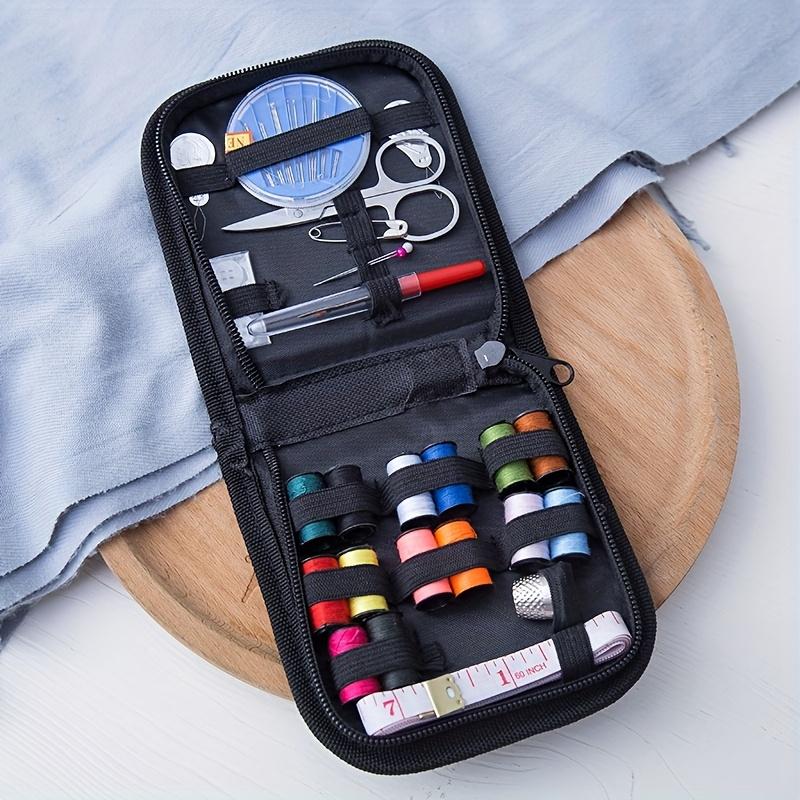 Дорожный швейный набор, брезентовый материал, основные принадлежности для творчества и рукоделия, портативный набор для швейных проектов, швейный набор для быстрого ремонта