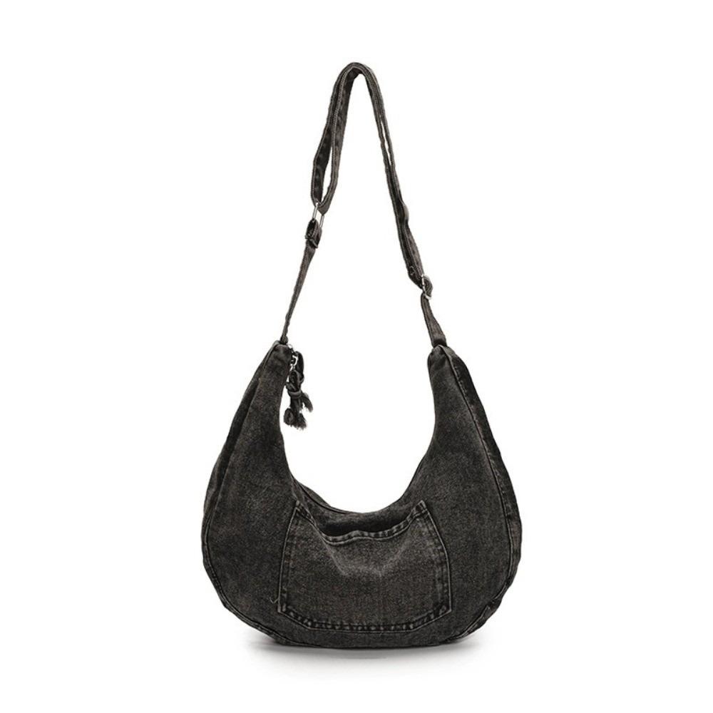 Versatile Denim Shoulder Bag Vintage Satchel Bags Casual Cross Body Bag Girls