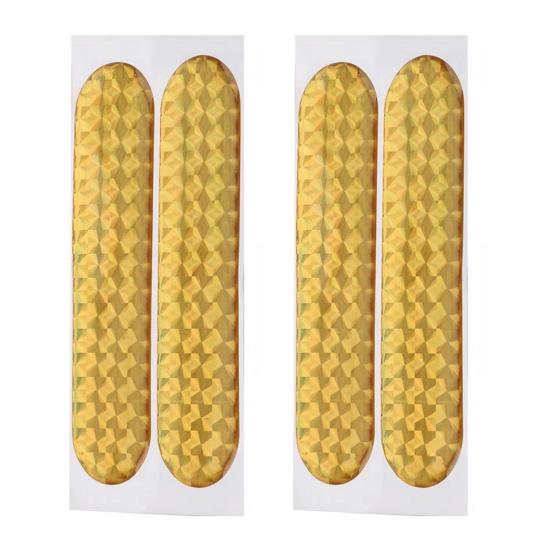 4Pcs/Set Car Reflective Sticker 3D Epoxy Self-adhesive Weather Resistant High Brightness Safety Warning Auto Door Decal Automobile Supplies