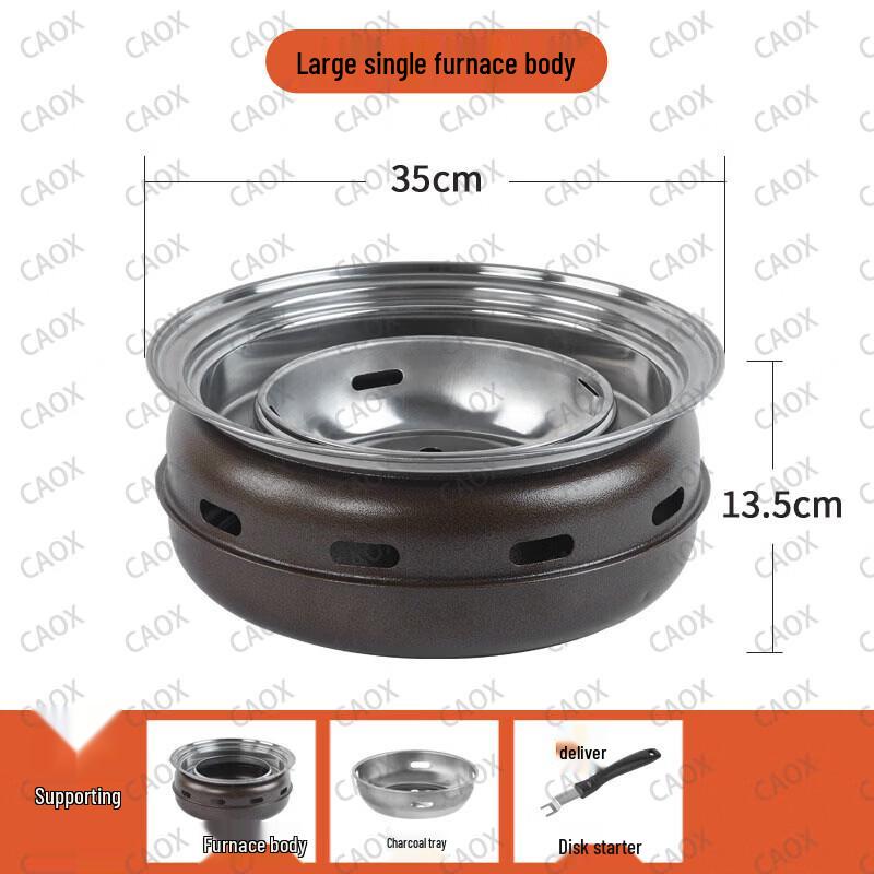 CAOX Round Portable Charcoal BBQ Grill