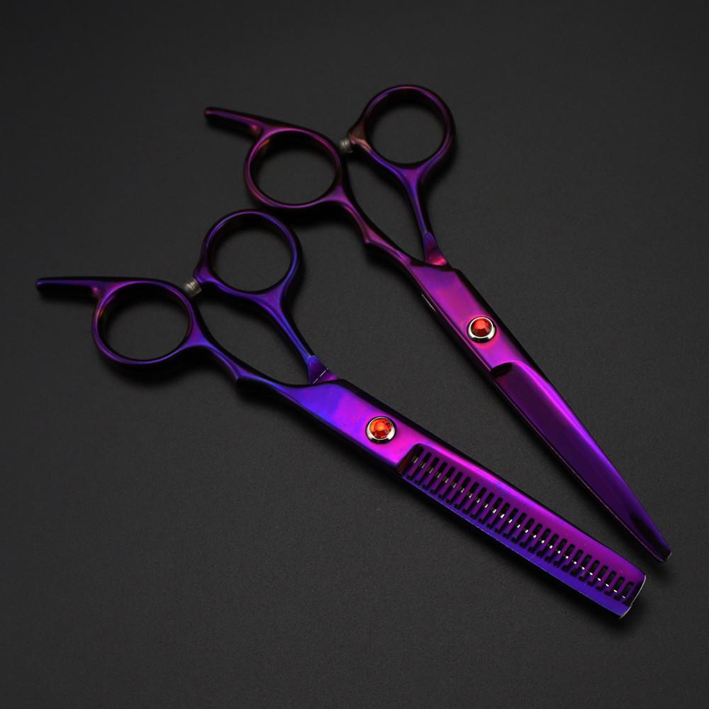 Профессиональные 6-дюймовые ножницы Red Gem для стрижки волос, филировочные парикмахерские инструменты, ножницы для стрижки, парикмахерские ножницы