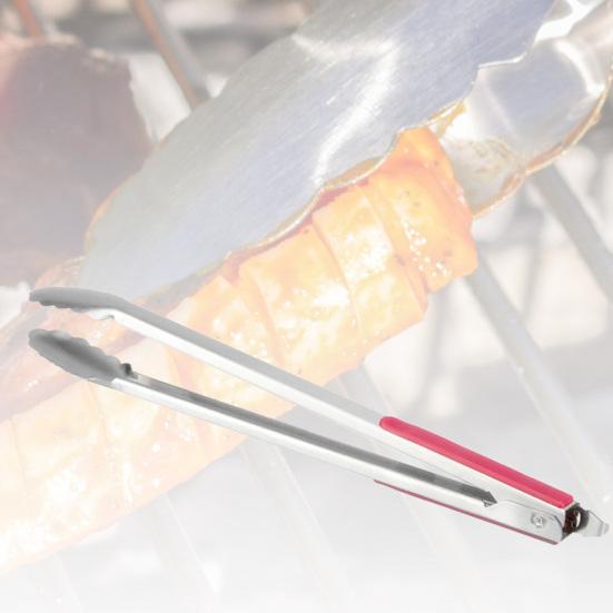 16-дюймовые длинные устойчивые кухонные щипцы для барбекю, тепловой зажим, салаты, гриль, мясо рыбы