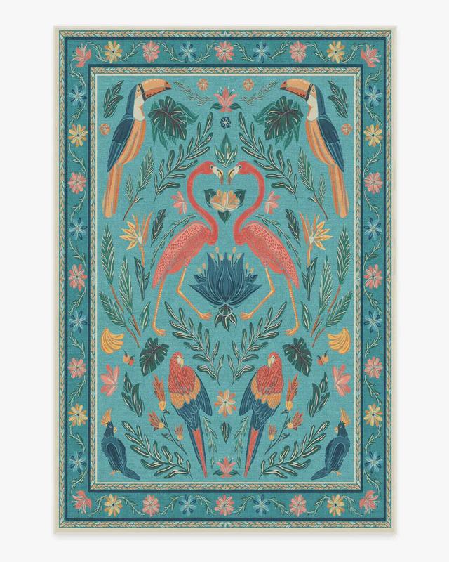 American Retro Symmetrical Living Room Large Carpet Creative Animal Pattern Bedroom Bedside Rugs Easy Care Decorative Home Rug
