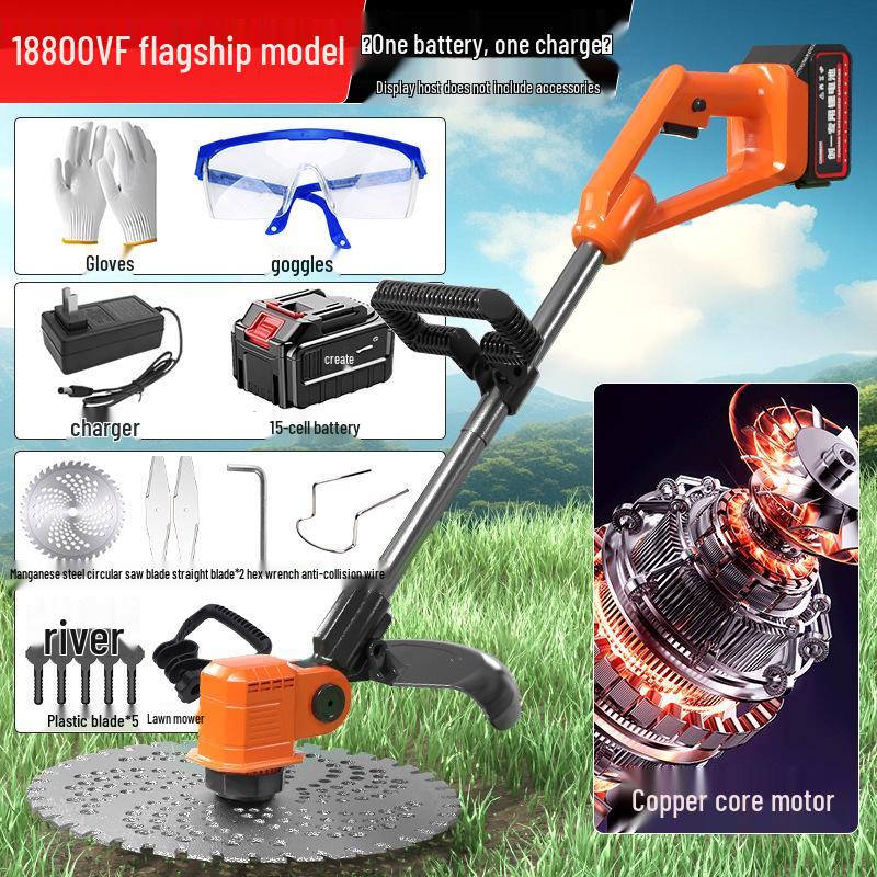 CHUANGYI Аккумуляторная электрическая газонокосилка для небольших садов и прополки