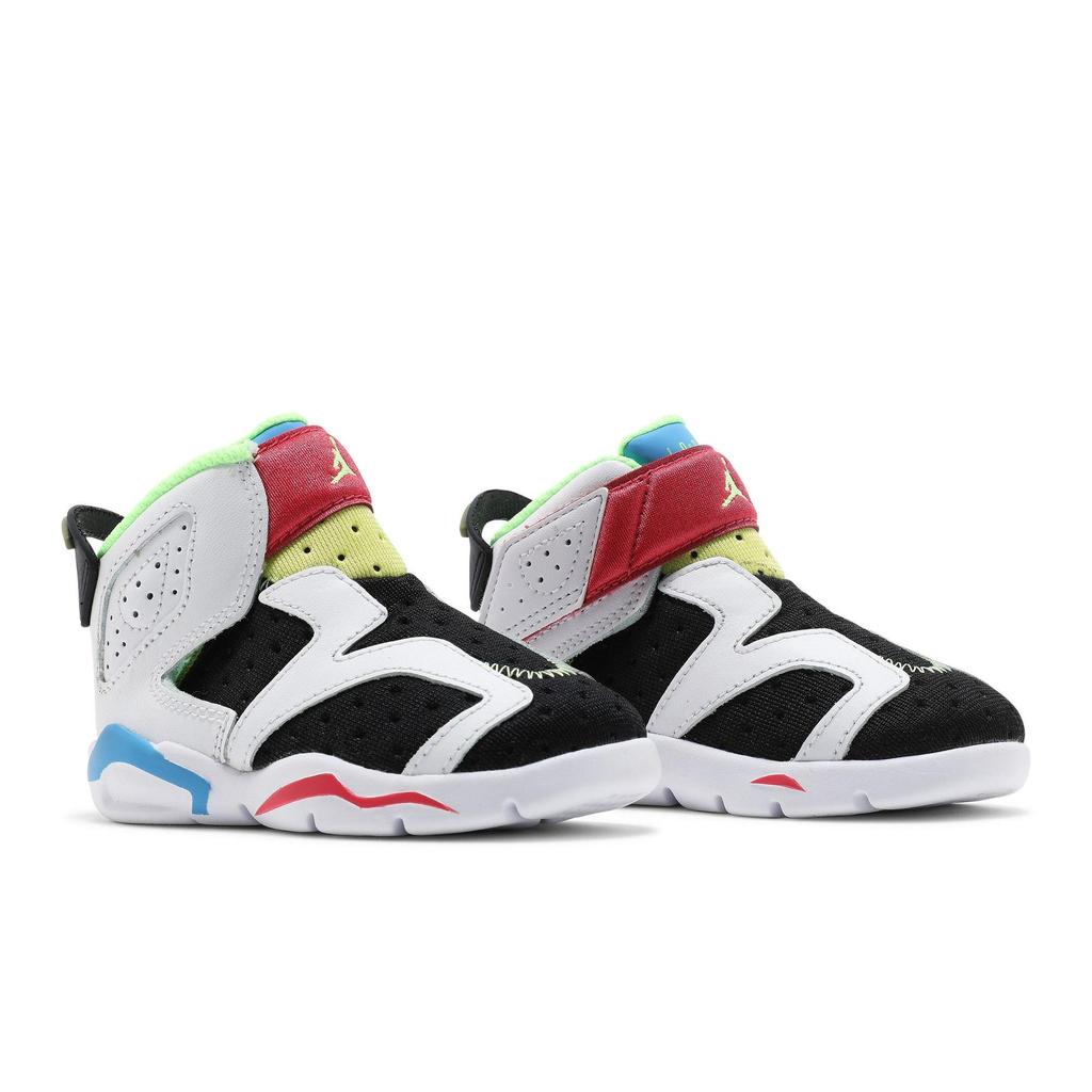 Air Jordan 6 Retro Little Flex Toddler 'Multi White' (Unisex) White / Ghost Green / Black / Coast Toddler Shoes CT4417 103