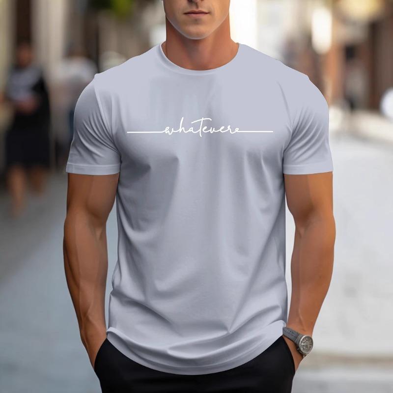 Футболки из хлопка Футболка Stray Letter Printed из полиэстера с короткими рукавами