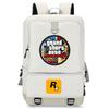 Stylish Printed Backpack Teens 14-inch Laptop Compartment Oxford Fabric Breathable Padded Straps School Daily Use