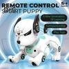 Радиоуправляемый робот-собака, программирование, умный интерактивный 2,4 ГГц, радиоуправляемый робот-щенок, обучающая электрическая игрушка-собака-трюк для малышей, мальчиков и девочек, подарок