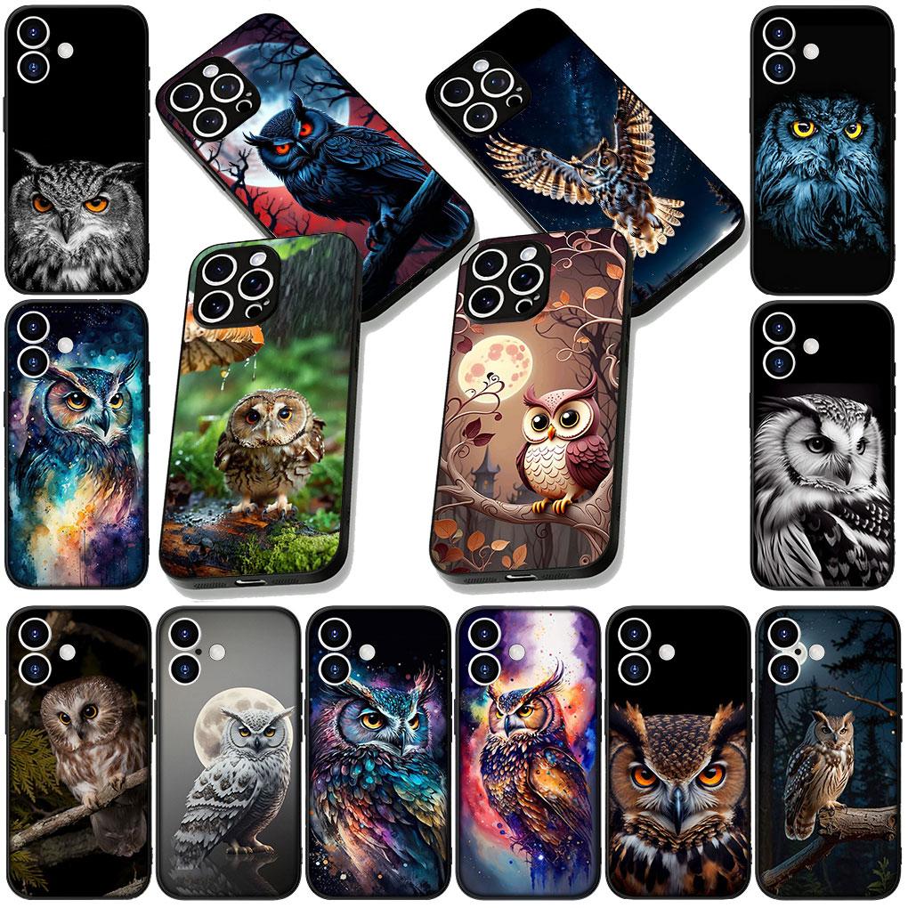 Soft Cover for Samsung Galaxy S22 S21 S20 FE Ultra Plus A35 A36 A55 A37 A33 A34 A57 Coque Phone Case Bird Owl Comics Lovely