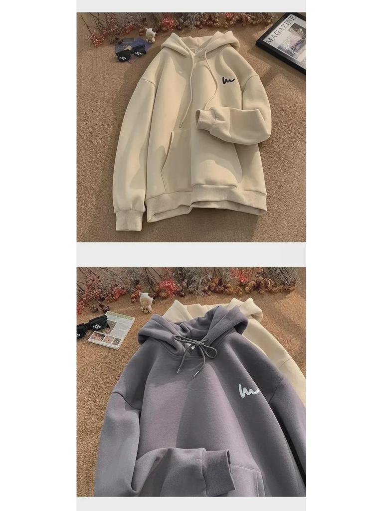 2024 Мужская свободная большая толстовка с капюшоном – весна/осень Американская уличная куртка в гонконгском стиле