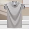 100% Cotton Summer T-Shirt for Men – Loose Fit, Breathable Solid Color Tee for Outdoor Sports and Fitness Exercise