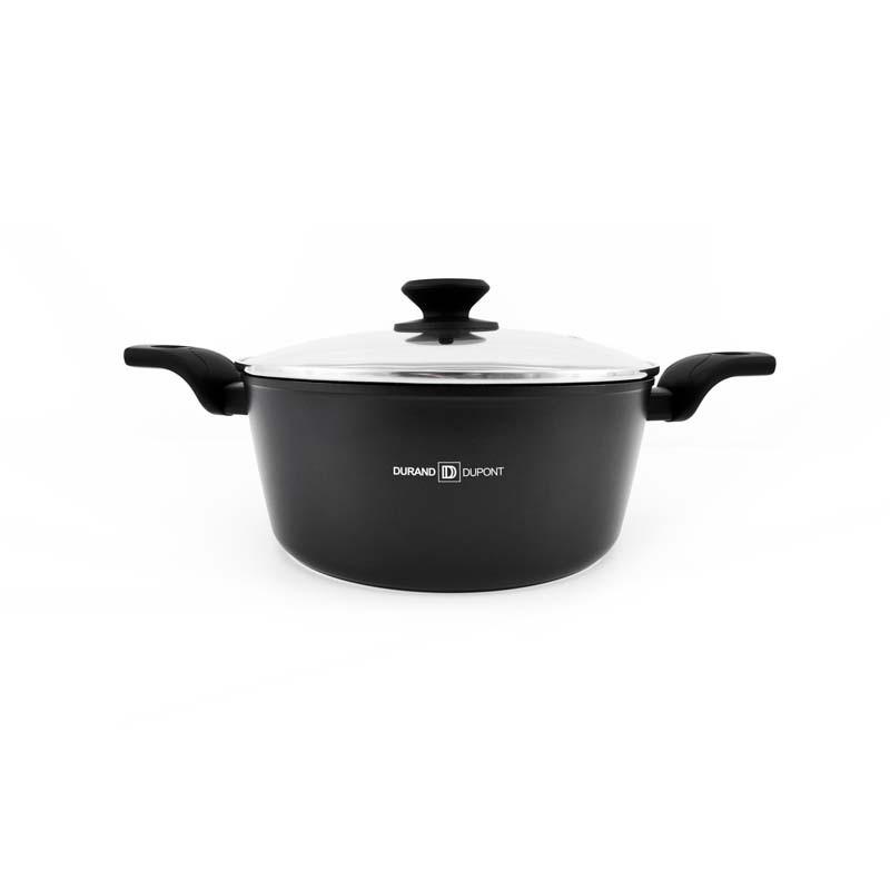 Durand Dupont Doris FT24TFI Черная алюминиевая кастрюля 24 см