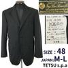Made In Japan LORO PIANA/TETSU S.p.a Spring/Summer Tailored Jacket 48 M-L Men Charcoal Gray Half Lining(USED)