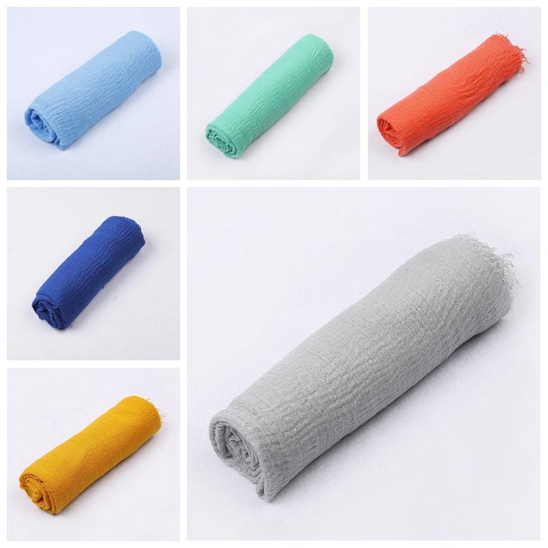 180*90 см женский хлопковый льняной шарф с гофрированным узором шаль хиджаб длинный платок шарфы головные повязки однотонные шарфы женский простой платок