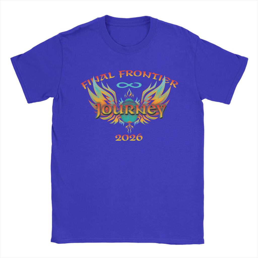 Футболки Journey Final Frontier Tour 2026 для мужчин Новинка Хлопковые футболки с круглым вырезом с коротким рукавом Новое поступление Одежда