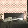 Wallpaper Flowers Cream, Coral and White for Living Room and Bedroom 50x1000