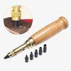 Punch Screw Removable Book Drill Auto With 6 Size Tip 1.5-4mm Automatic Belts Screw Punch Leather Tool