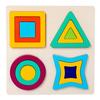 Wooden Geometry Puzzle Board Game Preschool Color Learning Geometric Shape Matching